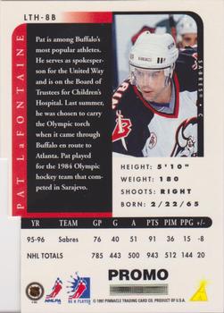 1996-97 Pinnacle Be a Player - Link 2 History Promos #LTH-8B Pat LaFontaine Back