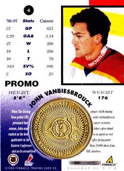 1997-98 Pinnacle Mint Collection - Promos #4 John Vanbiesbrouck Back
