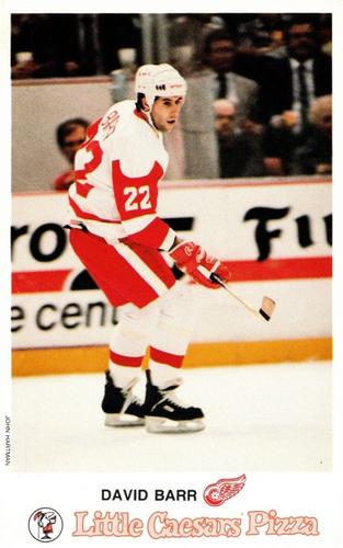 1988-89 Little Caesars Detroit Red Wings #NNO David Barr Front