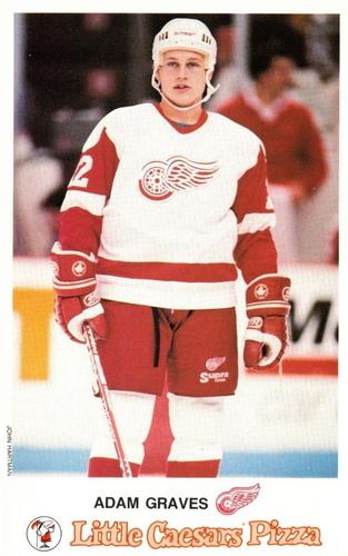 1988-89 Little Caesars Detroit Red Wings #NNO Adam Graves Front