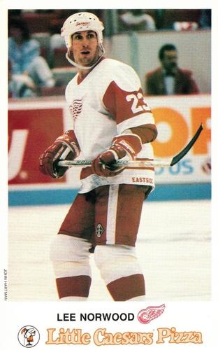 1988-89 Little Caesars Detroit Red Wings #NNO Lee Norwood Front