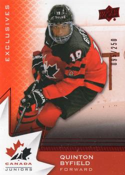 2020-21 Upper Deck Team Canada Juniors - Exclusives #10 Quinton Byfield Front