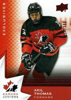 2020-21 Upper Deck Team Canada Juniors - Exclusives #34 Akil Thomas Front