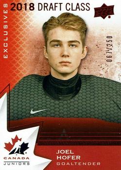 2020-21 Upper Deck Team Canada Juniors - Exclusives #93 Joel Hofer Front