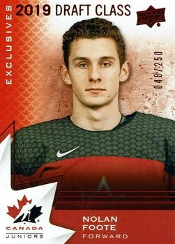 2020-21 Upper Deck Team Canada Juniors - Exclusives #97 Nolan Foote Front