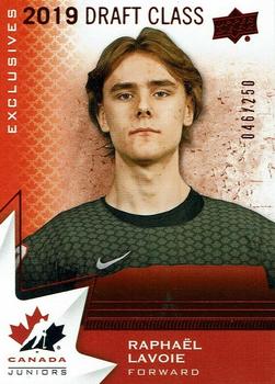 2020-21 Upper Deck Team Canada Juniors - Exclusives #98 Raphael Lavoie Front