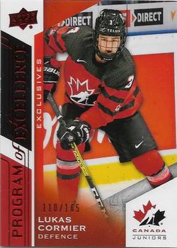 2020-21 Upper Deck Team Canada Juniors - Exclusives #126 Lukas Cormier Front