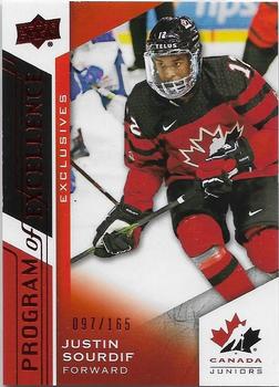 2020-21 Upper Deck Team Canada Juniors - Exclusives #144 Justin Sourdif Front