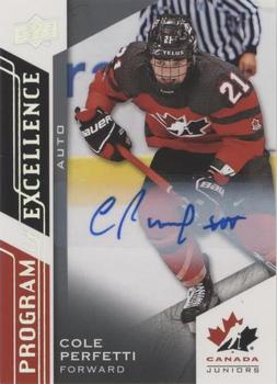 2020-21 Upper Deck Team Canada Juniors - Autographs #112 Cole Perfetti Front