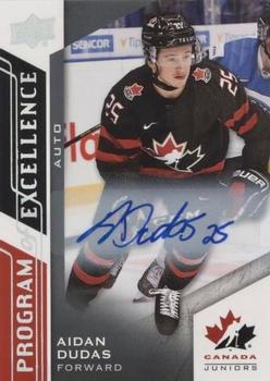 2020-21 Upper Deck Team Canada Juniors - Autographs #114 Aidan Dudas Front