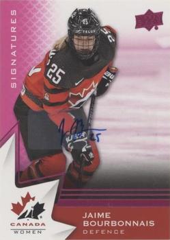2020-21 Upper Deck Team Canada Juniors - Autographs Purple #53 Jaime Bourbonnais Front