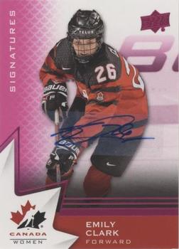 2020-21 Upper Deck Team Canada Juniors - Autographs Purple #65 Emily Clark Front