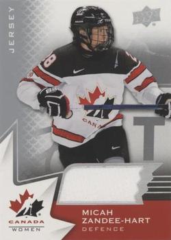 2020-21 Upper Deck Team Canada Juniors - Jerseys #62 Micah Zandee-Hart Front