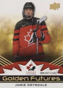 2020-21 Upper Deck Team Canada Juniors - Golden Futures #GF-6 Jamie Drysdale Front