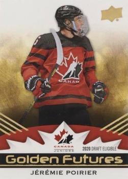 2020-21 Upper Deck Team Canada Juniors - Golden Futures #GF-23 Jeremie Poirier Front