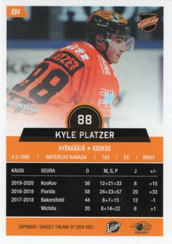 2020-21 Cardset Finland #084 Kyle Platzer Back