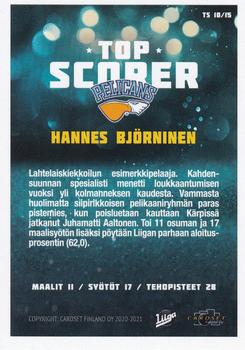 2020-21 Cardset Finland - Top Scorer #TS10 Hannes Björninen Back