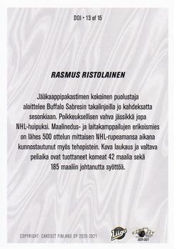 2020-21 Cardset Finland - Diamonds Of Ice #DOI13 Rasmus Ristolainen Back