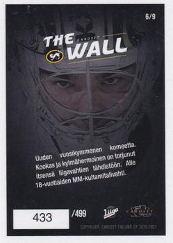 2020-21 Cardset Finland - The Wall Blue #6 Justus Annunen Back