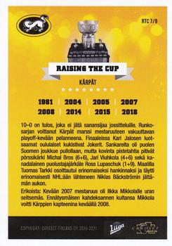 2020-21 Cardset Finland - Raising The Cup #RTC 7 Kärpät Back