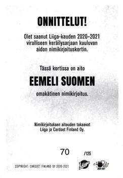 2020-21 Cardset Finland - Signature #NNO Eemeli Suomi Back