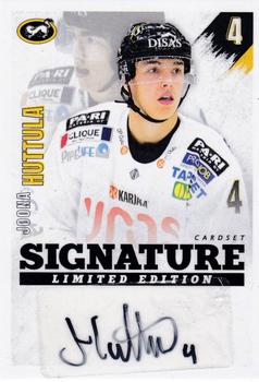 2020-21 Cardset Finland - Signature Limited Edition #NNO Joona Huttula Front