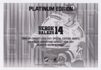 2020-21 Cardset Finland - Limited Edition #NNO Balazs Sebok Back