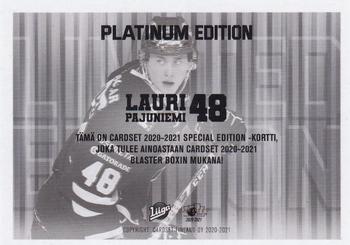 2020-21 Cardset Finland - Limited Edition #NNO Lauri Pajuniemi Back