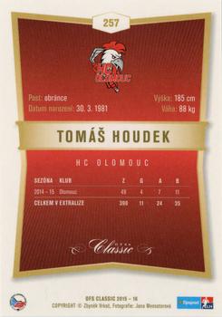 2015-16 OFS Classic Série II #257 Tomas Houdek Back