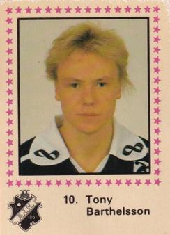 1984-85 Semic Elitserien (Swedish) #10 Tony Barthelsson Front