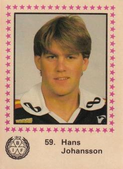 1984-85 Semic Elitserien (Swedish) #59 Hans Johansson Front
