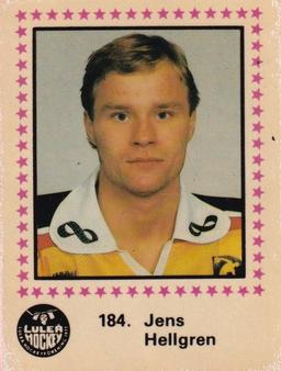 1984-85 Semic Elitserien (Swedish) #184 Jens Hellgren Front