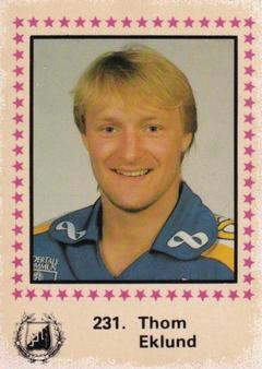 1984-85 Semic Elitserien (Swedish) #231 Thom Eklund Front