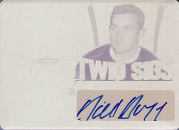 2019-20 Leaf Lumber Kings - Twig Sigs Autographs Printing Plates Magenta #TS-DD1 Dick Duff Front