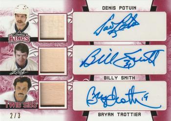 2019-20 Leaf Lumber Kings - Triple Twig Sigs Autographs Red #TTS-04 Denis Potvin / Billy Smith / Bryan Trottier Front