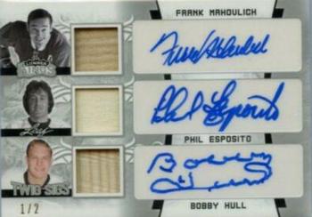 2019-20 Leaf Lumber Kings - Triple Twig Sigs Autographs Silver #TTS-01 Frank Mahovlich / Phil Esposito / Bobby Hull Front
