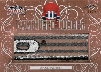 2019-20 Leaf Lumber Kings - Game Used Lumber Bronze #GUL-36 Saku Koivu Front