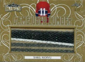 2019-20 Leaf Lumber Kings - Game Used Lumber Gold #GUL-36 Saku Koivu Front