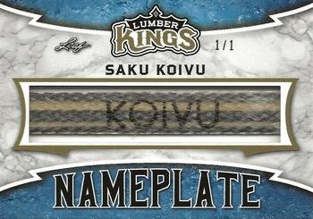 2019-20 Leaf Lumber Kings - Nameplates #N-94 Saku Koivu Front