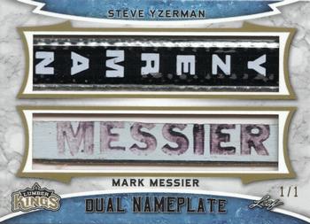 2019-20 Leaf Lumber Kings - Nameplates Dual #N-124 Steve Yzerman / Mark Messier Front