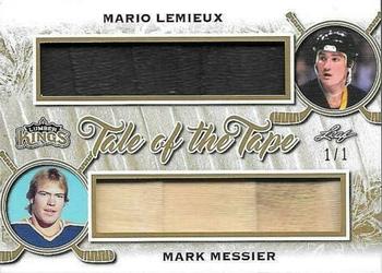 2019-20 Leaf Lumber Kings - Tale of the Tape Gold #TT-02 Mario Lemieux / Mark Messier Front