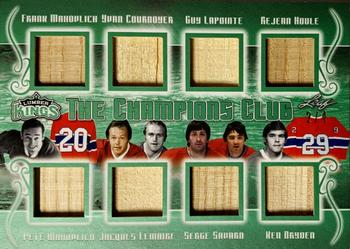 2019-20 Leaf Lumber Kings - The Champions Club Emerald #TCC-09 Frank Mahovlich / Pete Mahovlich / Yvan Cournoyer / Jacques Lemaire / Guy Lapointe / Serge Savard / Rejean Houle / Ken Dryden Front