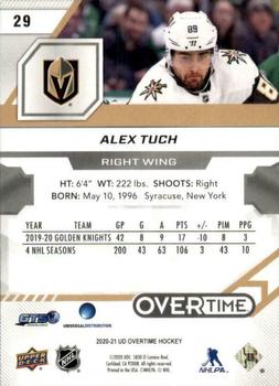 2020-21 Upper Deck Overtime #29 Alex Tuch Back