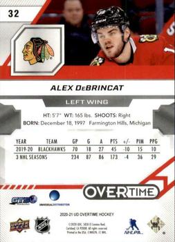 2020-21 Upper Deck Overtime #32 Alex DeBrincat Back
