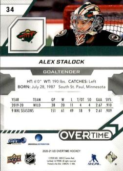 2020-21 Upper Deck Overtime #34 Alex Stalock Back