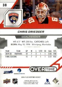 2020-21 Upper Deck Overtime #38 Chris Driedger Back