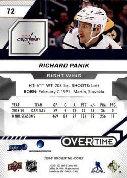 2020-21 Upper Deck Overtime #72 Richard Panik Back