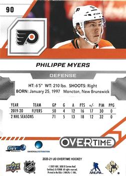 2020-21 Upper Deck Overtime #90 Philippe Myers Back