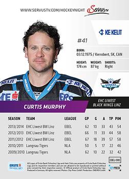 2014-15 Playercards Premium (EBEL) #080 Curtis Murphy Back
