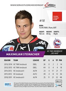 2014-15 Playercards Premium (EBEL) #277 Max Steinacher Back